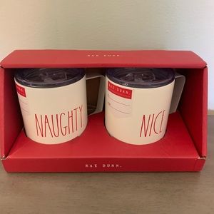 NWT Rae Dunn naughty/nice tumbler set
